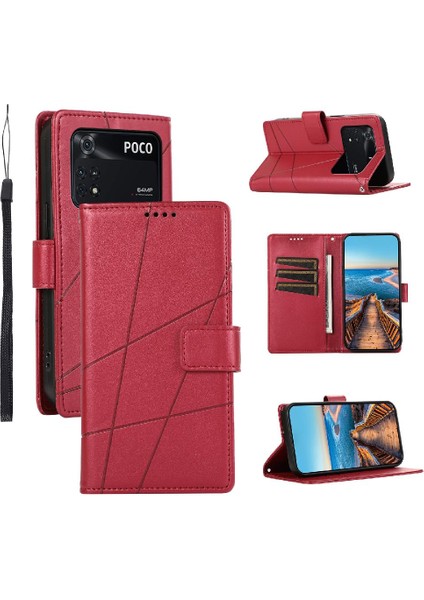 Xiaomi Poco M4 Pro Darbeye Üç Kart Yuvaları Şok Için Flip Case (Yurt Dışından)