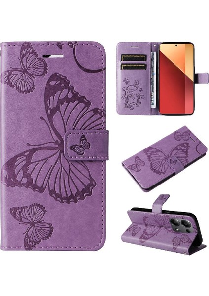 Xiaomi Poco M6 Pro 4g Için Flip Case Pu Deri Kart Yuvası Standı ile Çevirin (Yurt Dışından)