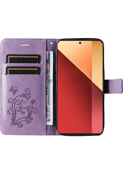 Xiaomi Poco M6 Pro 4g Için Flip Case Pu Deri Kart Yuvası Standı ile Çevirin (Yurt Dışından)