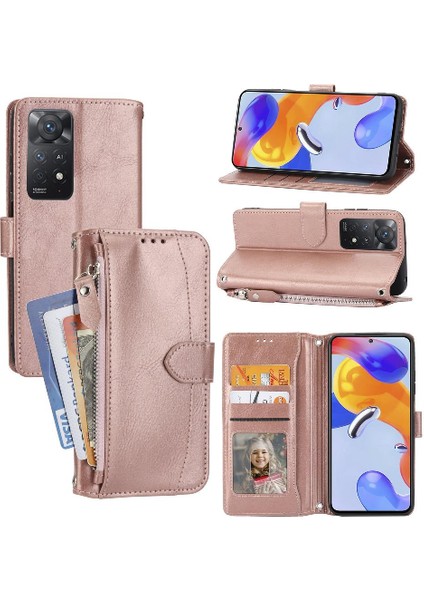 Xiaomi Redmi Not 11 Için Flip Case Pro Artı 5g Kickstand Kayış Kart Pu (Yurt Dışından)
