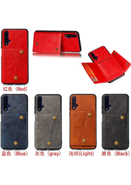 Cüzdan Kılıf Için Huawei Nova 5t Kickstand Buit Demir Darbeye Cüzdan (Yurt Dışından)
