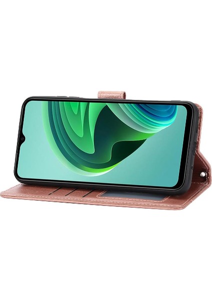 Xiaomi Redmi Not 11E Için Flip Case Pu Deri Kayış Kickstand Kart (Yurt Dışından)