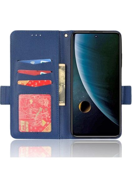 Zte Blade V30 Yan Toka Cüzdan Pu Deri Kart Yuvaları Tutucu (Yurt Dışından) modelleri