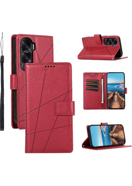 Manyi Mall Onur X50I Üç Kart Yuvaları Darbeye Kickstand Şok Için Flip Case (Yurt Dışından)