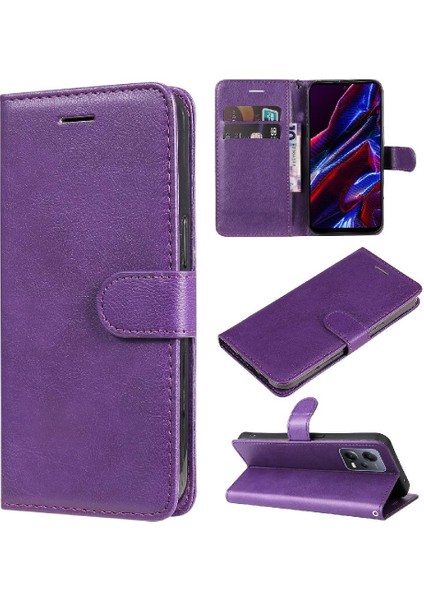 Xiaomi Redmi Not 12 Için Flip Case 5g Klasik Düz Renk Iş Cüzdan (Yurt Dışından)