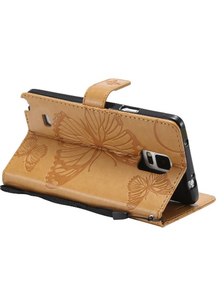 Samsung Galaxy Not 4 Için Kılıf Pu Deri Flip Kickstand Darbeye Kapak (Yurt Dışından)