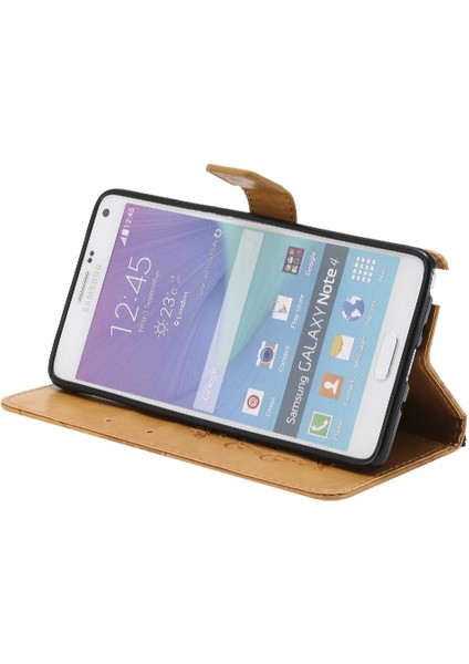 Samsung Galaxy Not 4 Için Kılıf Pu Deri Flip Kickstand Darbeye Kapak (Yurt Dışından)