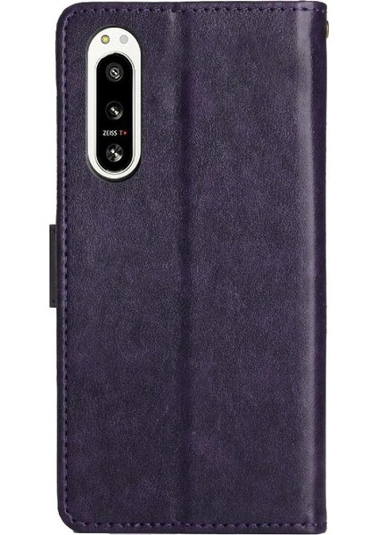 Sony Xperia 5 V Kickstand Kart Tutucu Için Filp Durumda Manyetik Kapatma Bilek (Yurt Dışından)