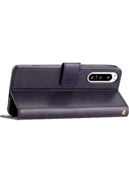 Sony Xperia 5 V Kickstand Kart Tutucu Için Filp Durumda Manyetik Kapatma Bilek (Yurt Dışından)