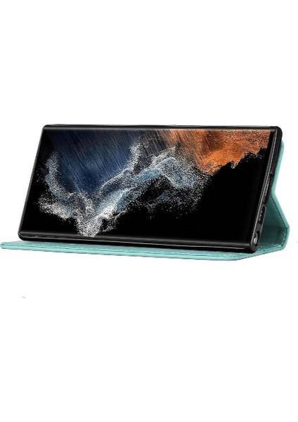 Samsung Galaxy S23 Ultra Kickstand Manyetik Kapatma Bilek Pu Için Filp Durumda (Yurt Dışından) modelleri