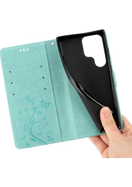 Samsung Galaxy S23 Ultra Kickstand Manyetik Kapatma Bilek Pu Için Filp Durumda (Yurt Dışından) indirimleri