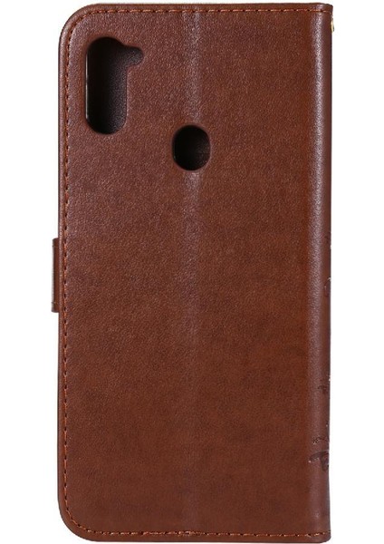 Samsung Galaxy A11 Için Kickstand Durumda Kart Tutucu Pu Deri Bilek (Yurt Dışından)