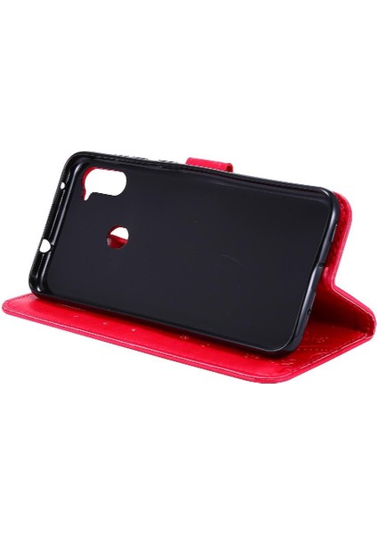 Samsung Galaxy A11 Için Kickstand Durumda Kart Tutucu Pu Deri Bilek (Yurt Dışından)