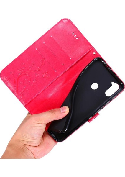 Samsung Galaxy A11 Için Kickstand Durumda Kart Tutucu Pu Deri Bilek (Yurt Dışından)
