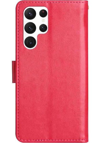Samsung Galaxy S23 Ultra Kickstand Manyetik Kapatma Bilek Pu Için Filp Durumda (Yurt Dışından) indirimleri