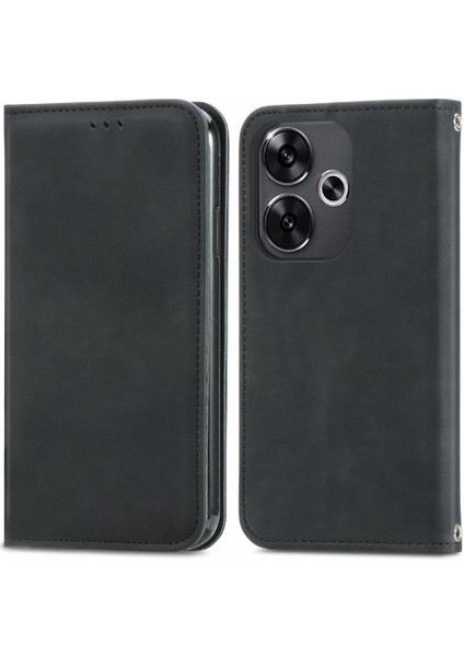 Xiaomi Poco F6 Deri Kılıf Için Flip Case Cüzdan Kapak Kapak Basit (Yurt Dışından)
