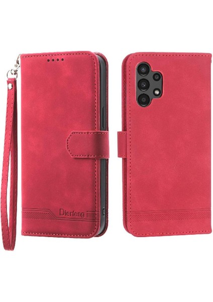 Manyi Mall Samsung Galaxy A13 Premium Kart Yuvaları Bileklik Manyetik Için Flip Case (Yurt Dışından)