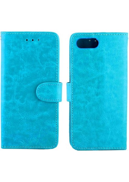 Realme C2 Kickstand Darbeye Pu Deri Kart Tutucu Için Flip Case (Yurt Dışından)