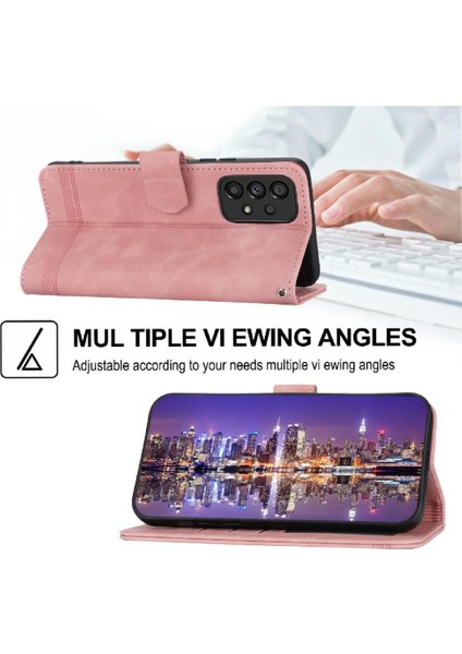 Samsung Galaxy A53 Kart Yuvaları Bileklik Manyetik Kapatma Için Flip Case (Yurt Dışından)