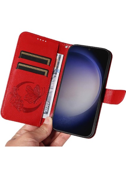 Samsung Galaxy S24 Artı Yüksek Kaliteli Deri ile Kabartmalı Flip Case (Yurt Dışından) fırsatları