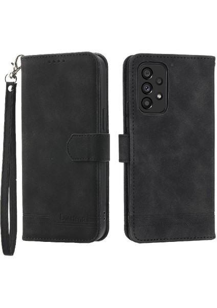 Samsung Galaxy A53 Kart Yuvaları Bileklik Manyetik Kapatma Için Flip Case (Yurt Dışından)