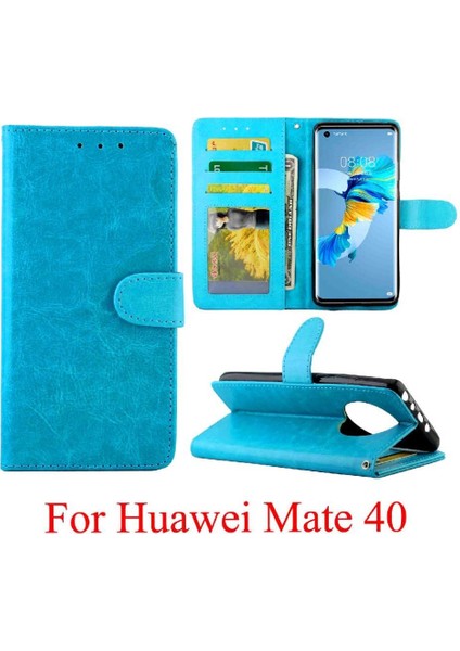 Huawei Mate 40 Için Flip Case Kickstand Manyetik Kapatma Darbeye Kart (Yurt Dışından)