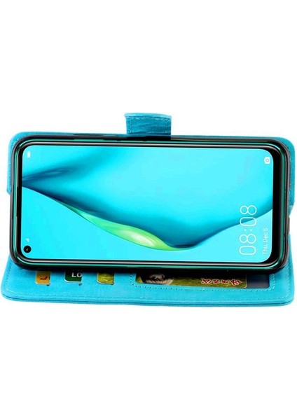 Huawei P40 Lite Pu Deri Manyetik Kapatma Kickstand Kart Için Flip Case (Yurt Dışından)