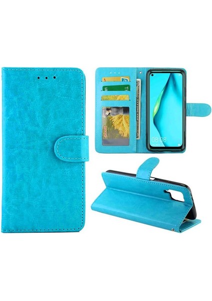 Huawei P40 Lite Pu Deri Manyetik Kapatma Kickstand Kart Için Flip Case (Yurt Dışından)