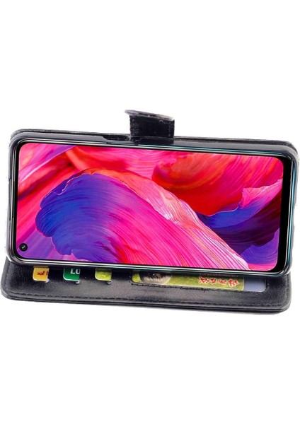 Oppo A54 4g Kart Tutucu Için Flip Case Darbeye Dayanıklı Manyetik Kapatma Pu (Yurt Dışından) modelleri