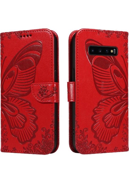 Samsung Galaxy S10 Artı Kredi ile Ayrılabilir El Kayışı Için Flip Case (Yurt Dışından)