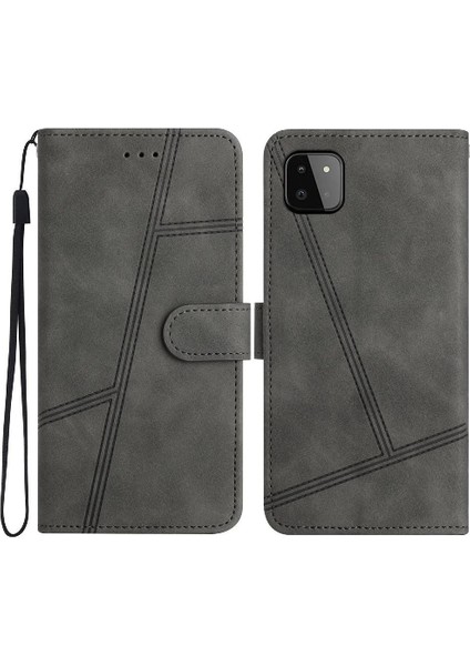 Samsung Galaxy A22 5g Için Flip Case Kart Yuvaları Tutucu Manyetik Bilek Kayışı (Yurt Dışından)