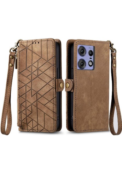 Motorola Kenar 50 Pro Için Flip Case Kapak Cüzdan Darbeye Basit (Yurt Dışından)