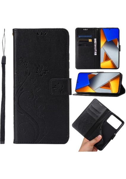 Xiaomi Poco M4 Pro 4g Için Pu Deri Manyetik Kapatma Kartı Durumda Bilek (Yurt Dışından)