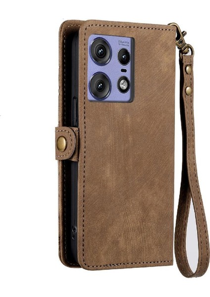 Motorola Kenar 50 Pro Için Flip Case Kapak Cüzdan Darbeye Basit (Yurt Dışından)