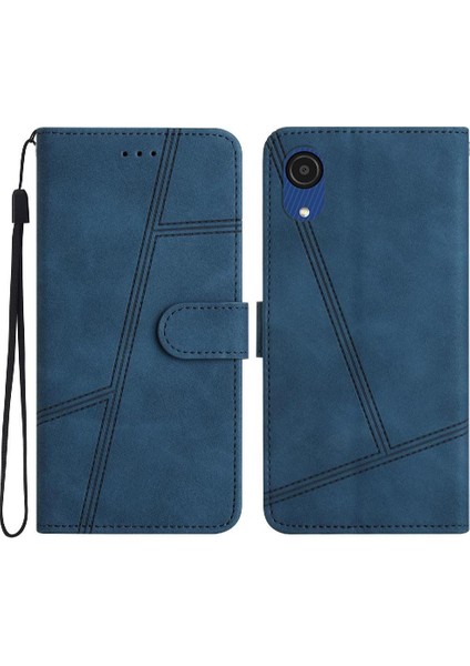 Samsung Galaxy A03 Çekirdek Bilek Kayışı Flip Için Flip Case Folio Kart Yuvaları Pu (Yurt Dışından)