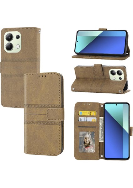 Xiaomi Redmi Not 13 Için Flip Case 5g Pu Deri Manyetik Kapatma Cüzdan (Yurt Dışından)