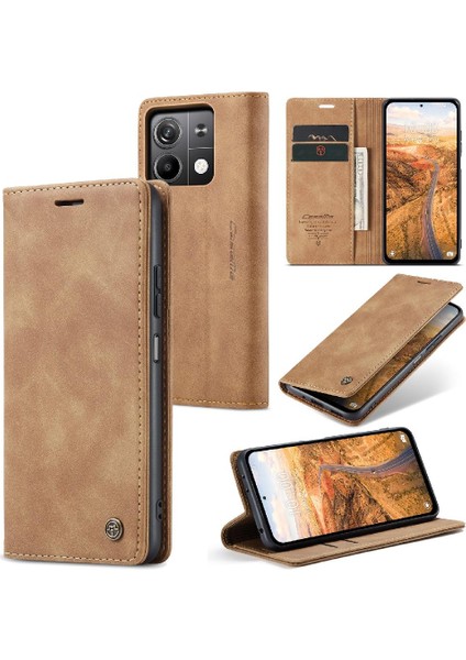 Xiaomi Redmi Not 13 Için Flip Case 5g Kılıf Kart Yuvası Kickstand Flip Folio (Yurt Dışından)