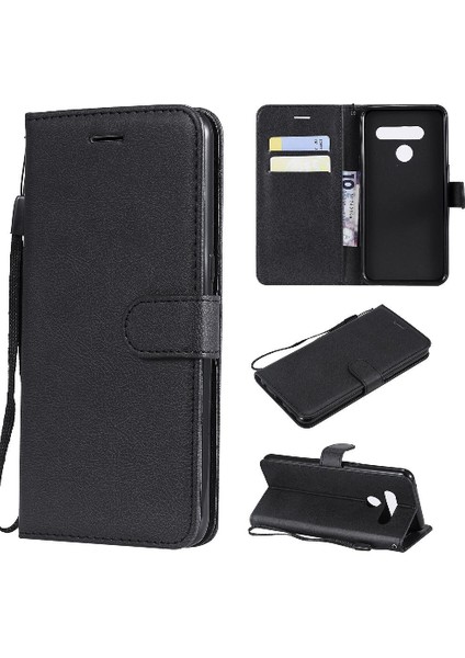 Lg V50 Klasik Düz Renk Iş Cüzdan Telefon Kılıfı Için Flip Case ile (Yurt Dışından)