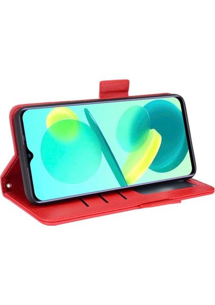 Oukitel C25 Cüzdan Pu Deri Kart Yuvaları Tutucu Yan Toka Için Kılıf (Yurt Dışından)