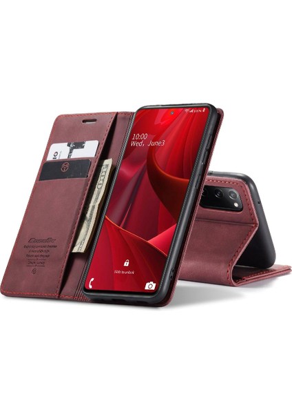 Samsung Galaxy S20 Fe Için Flip Case Vintage Pu Deri Cüzdan Flip Folio (Yurt Dışından)