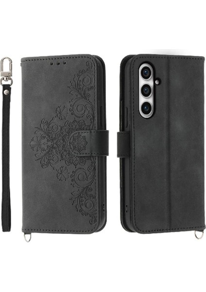 Samsung Galaxy S23 Fe Çoklu Kredi Kartı Yuvaları Bileklik Için Flip Case (Yurt Dışından)