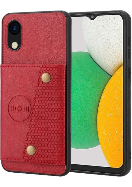 Samsung Galaxy A03 Çekirdek Kart Tutucu Cüzdan Kılıf Kickstand Için Cüzdan Kılıf (Yurt Dışından)