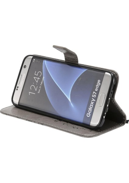Samsung Galaxy S7 Kenar Flip Kickstand Darbeye Kapak Pu Deri (Yurt Dışından)
