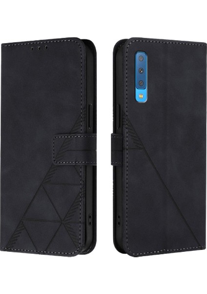 Samsung Galaxy A7 2018 Kredi Kartı Tutucu Flip Folio Kitap Cüzdan (Yurt Dışından)