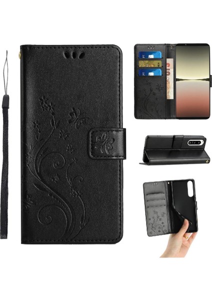 Sony Xperia 5 V Kickstand Kart Tutucu Için Filp Durumda Manyetik Kapatma Bilek (Yurt Dışından)