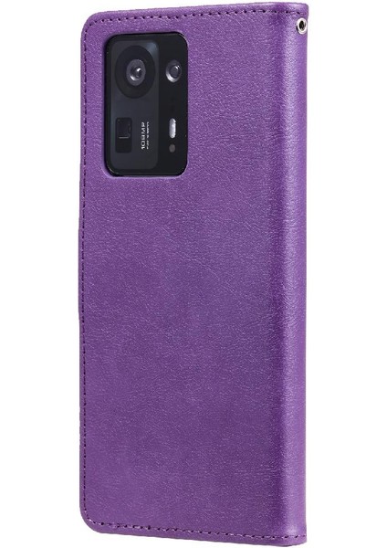 Manyi Mall Kart Yuvası ile Xiaomi Mix 4 Için Flip Case Iş Cüzdan Telefon Kılıfı Katı (Yurt Dışından)