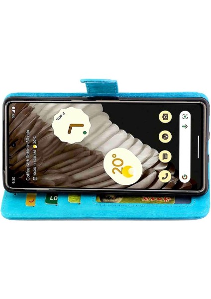 Google Piksel 7 Pro Kickstand Pu Deri Manyetik Kapatma Için Flip Case (Yurt Dışından)