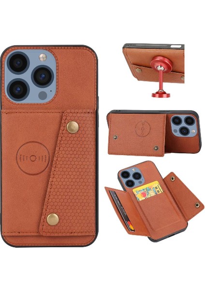 Cüzdan Kılıf iphone 15 Pro Kart Tutucu Cüzdan Kılıf Darbeye Buit (Yurt Dışından)