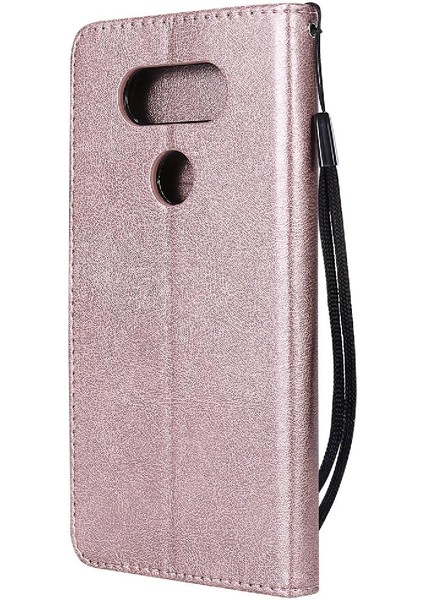 Lg V20 Için Flip Case Kart ile Yüksek Kaliteli Deri Klasik Düz Renk (Yurt Dışından) modelleri