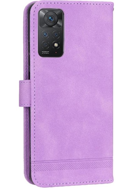 Xiaomi Redmi Not 11 Pro Için Flip Case Manyetik Kapatma Bileklik Kartı (Yurt Dışından)